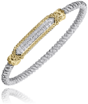 VAHAN STERLING SILVER & 14K 4MM CLOSED BRACELET