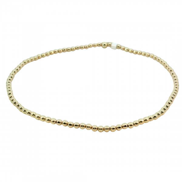 2MM GOLD FILLED BEAD BRACELET