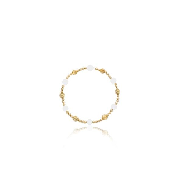 GOLD FILLED TWIST BEAD AND PEARL BRACELET