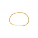 4MM GOLD FILLED BEADS WITH 4MM PEARL BAR BRACELET