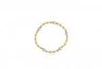 STERLING SILVER AND GOLD FILLED BEADED BRACELET