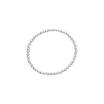 4MM STERLING SILVER BEADED BRACELET
