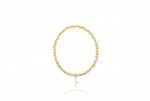 4MM GOLD FILLED BEADED BRACELET WITH INITIAL L