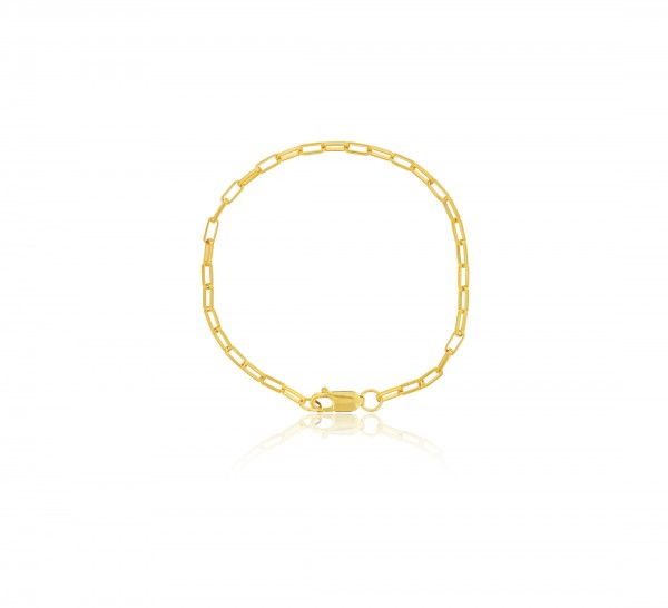 GOLD FILLED EXTRA SMALL OVAL PAPERCLIP BRACELET