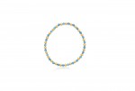 4MM APATITE AND STERLING SILVER BEADED BRACELET