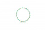 4MM AVENTURINE AND STERLING SILVER BEADED BRACELET