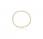 4MM MOOSTONE AND STERLING SILVER BEADED BRACELET