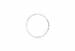 2MM PEARL/GARNET/PINK SELENITE/PEACH MOONSTONE & WHITE TOPAZ BEADED BRACELET.