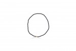 ACETED BLACK SPINEL WITH GOLD FILLED FINISHING BEAD BRACELET