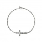 JOHN HARDY 2MM MINI ROLO CROSS BRACELET