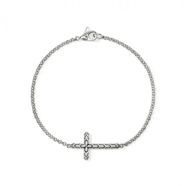JOHN HARDY 2MM MINI ROLO CROSS BRACELET