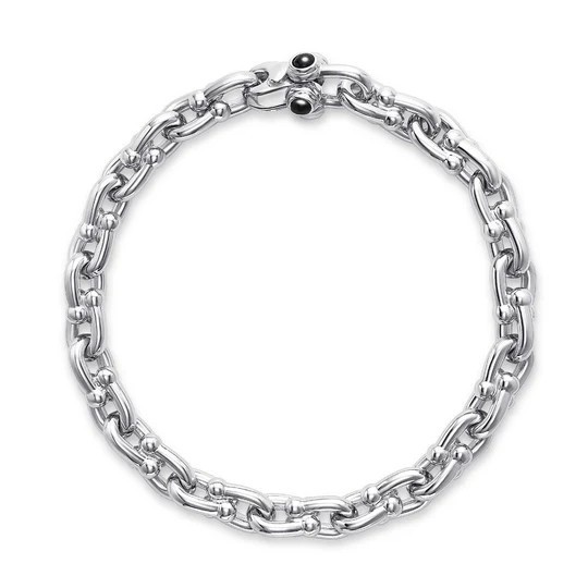 STERLING SILVER  SMALL MARINE LINK BRACELET