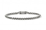 JOHN HARDY MENS STERLING SILVER BOX CHAIN BRACELET