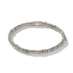 JOHN HARDY MENS STERLING SILVER HEISHI BEAD BRACELET