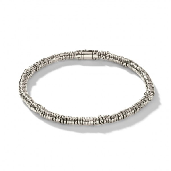 JOHN HARDY MENS STERLING SILVER HEISHI BEAD BRACELET