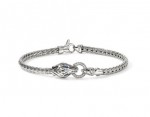 John Hardy Sterling Silver Naga Diamond Bracelet