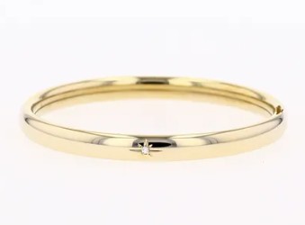 14K GOLD FILLED DIAMOND STARBURST BABY BRACELET