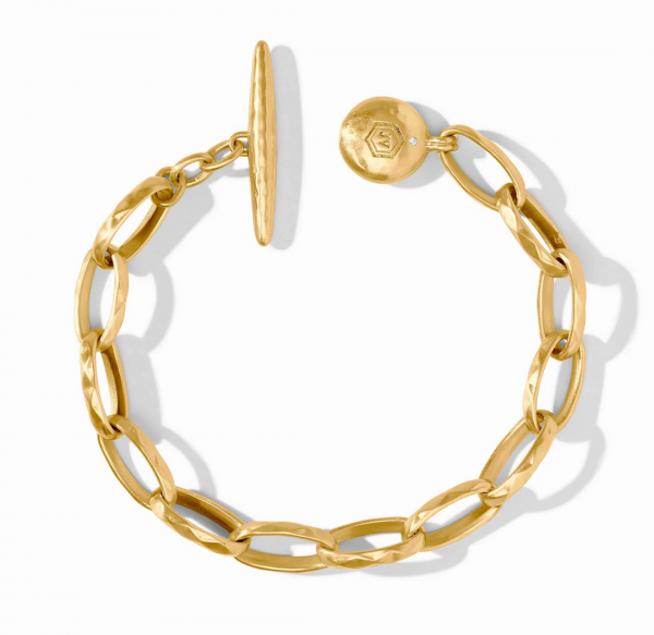 JULIE VOS SOLARA GOLD PLATED LINK BRACELET