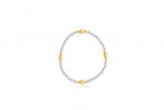 STERLING SILVER & GOLD FILLED BEADED BRACELET