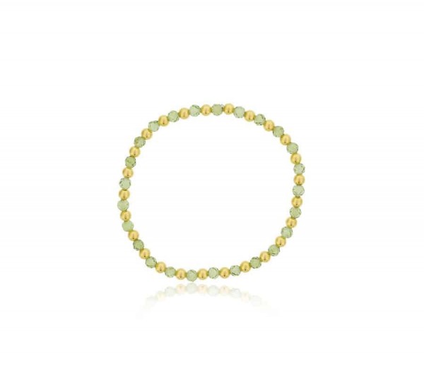 PERIDOT & GOLD FILLED BEADED BRACELET