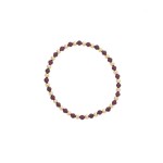 GARNET & GOLD FILLED BEADED BRACELET