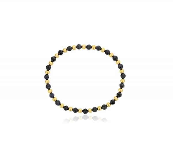 SAPPHIRE & GOLD FILLED BEADED BRACELET