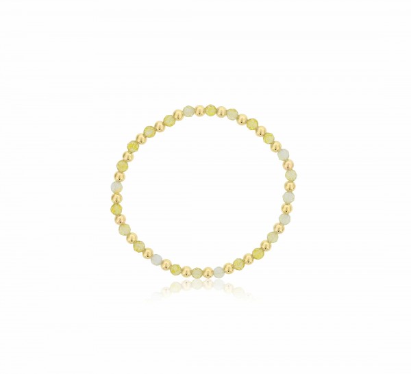 CITRINE & GOLD FILLED BEADED BRACELET