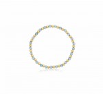BLUE TOPAZ & GOLD FILLED BEADED BRACELET