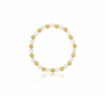 MOONSTONE & GOLD FILLED BEADED BRACELET