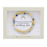 SOMETHING BLUE BRACELET SET WITH GOLD FILLED  & AQUA BEADS