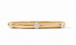 JULIE VOS GOLD PLATE CATALINA HINGE CUBIC ZIRCONIA BANGLE