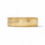 JULIE VOS CANNES STATEMENT HINGE GOLD BANGLE