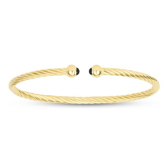 STERLING SILVER GOLD PLATED MINI TWIST NERA BRACELET