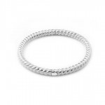 STERLING SILVER TWIST MEDIUM BANGLE