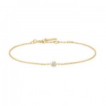 STERLING SILVER GOLD PLATED SPARKLE BEZEL BRACELET