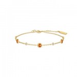 STERLING SILVER GOLD PLATED NANO GEM STATION BRACELET