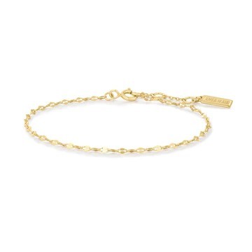 STERLING SILVER GOLD PLATED TEXTURED CHAIN BRACELET