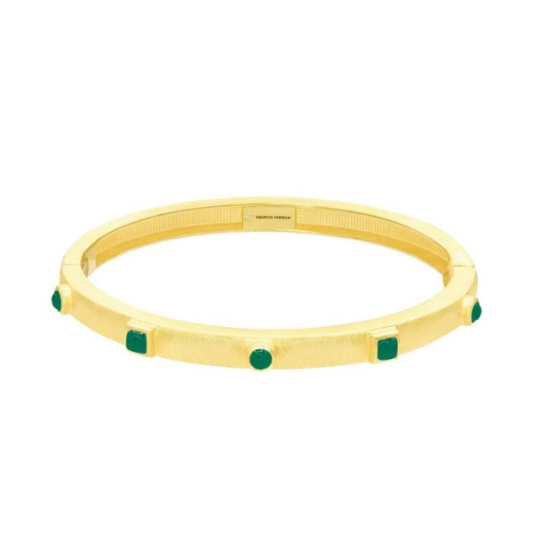 18K  GOLD PLATED MOTA MALACHITE BRACELET