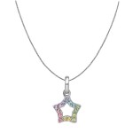 HP GIRL STERLING SILVER STAR CRYSTAL PENDANT WITH CHAIN