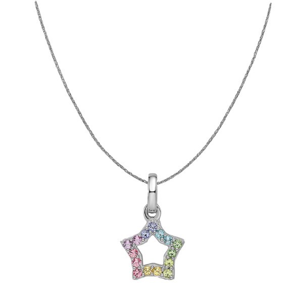 HP GIRL STERLING SILVER STAR CRYSTAL PENDANT WITH CHAIN