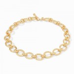 JULIE VOS CATALINA GOLD PLATED PEARL LINK NECKLACE