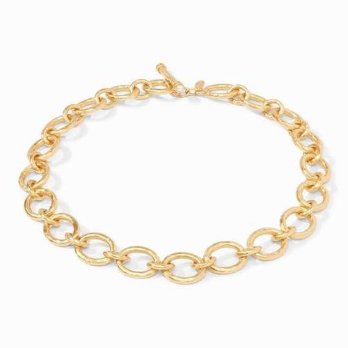 JULIE VOS CATALINA GOLD PLATED PEARL LINK NECKLACE