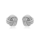 Sterling Silver Love Knot Earrings