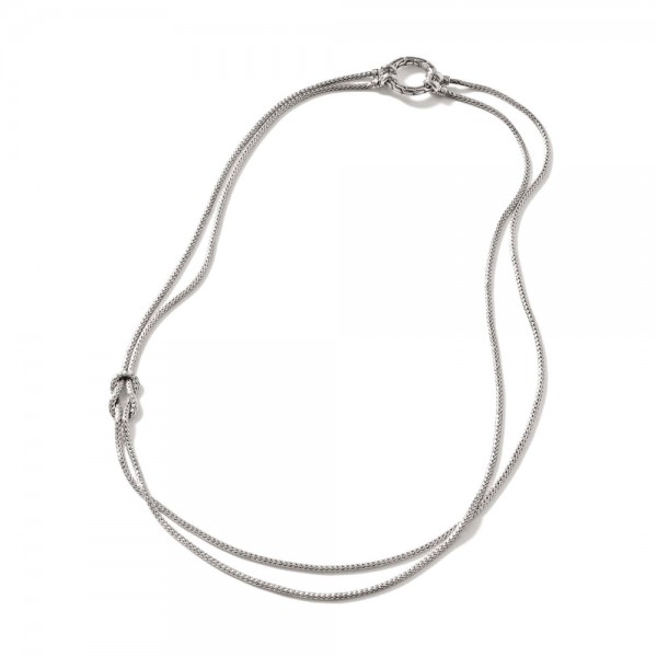 John Hardy Sterling Silver Manah Adjustable Chain 1.8mm
