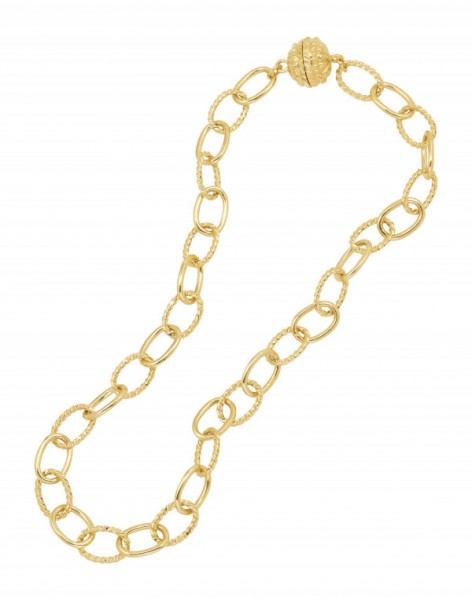 STERLING SILVER 14K GOLD PLATED NECKLACE