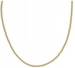 3MM GOLD FILLED BEAD NECKLACE 18 INCH