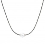 JOHN HARDY STERLING SILVER CHAIN NECKLACE WITH FRESHWATER PEARL