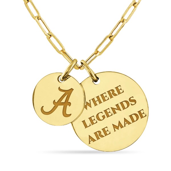 GOLD PLATED PAPERCLIP CHAIN CHARM NECKLACE