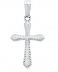 STERLING SILVER ROPE EDGE CROSS