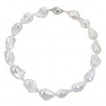 STERLING SILVER BAROQUE FRESHWATER PEARL STRAND